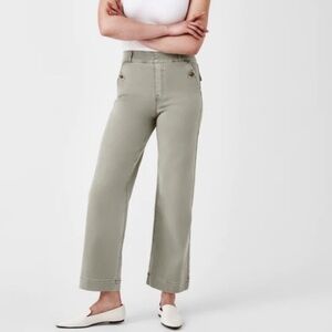 SPANX Women's Wide-Leg Pants in Sage Green